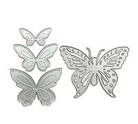 TIANNAIT Stampi per scrapbooking, 2 stampini a forma di farfalla, in metallo, 2 pezzi
