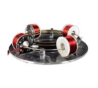 TIANQIHAO Acceleratore Elettromagnetico A Bobina, Acceleratore Elettromagnetico Ad Anello A 4 Bobine, Modello di Ciclotrone con Motore Brushless, Modello di Apparecchiatura per ESP