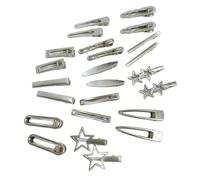 TIANQUXNGI 24Pcs Metallic Star Hairclip Creativo 2000s Cool Semplice Clip di Capelli Anime Sidepin Accessorio Per Lo Styling Dei Capelli Tutte Le Età Dei Capelli Deco