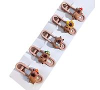 TIANQUXNGI Adorabile fermaglio per capelli a forma di animale dei cartoni animati, per ragazze, bambini, roditori, capibara, forcine per capelli fatte a mano
