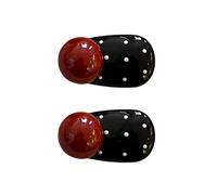 TIANQUXNGI Confezione da 2 fermagli per capelli a forma di cuore a pois alla moda per ragazze per varie acconciature