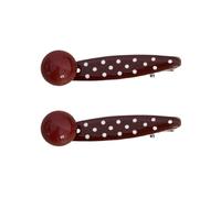 TIANQUXNGI Confezione da 2 fermagli per capelli a forma di cuore a pois alla moda per ragazze per varie acconciature