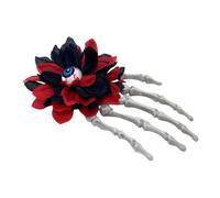 TIANQUXNGI Delicat Fermaglio per capelli a forma di teschio per Halloween Festività, in resina, per feste e costumi