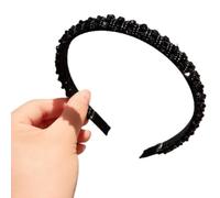 TIANQUXNGI Elegante cerchietto per capelli a forma di teschio alto con cristalli e borchie, barocco scintillante, per donne e feste