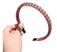 TIANQUXNGI Elegante cerchietto per capelli a forma di teschio alto con cristalli e borchie, barocco scintillante, per donne e feste
