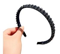 TIANQUXNGI Elegante cerchietto per capelli a forma di teschio alto con cristalli e borchie, barocco scintillante, per donne e feste
