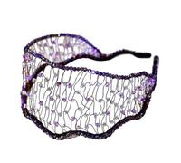 TIANQUXNGI Elegante cerchietto per capelli con perline di cristallo, per sposa, festa di nozze, copricapo intrecciato con cristalli
