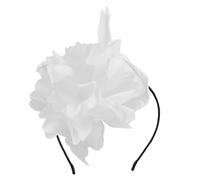 TIANQUXNGI Elegante fascia per capelli con fiore piumato alto teschio 20S Flapper Hairhoop per capelli femminile Teaparty accessorio modellante