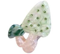 TIANQUXNGI Elegante fermaglio per capelli a forma di fungo con molla, ornamento per lo styling dei capelli, con strass, decorazione per capelli per uso quotidiano