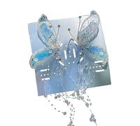 TIANQUXNGI Fermaglio decorativo per capelli, elegante, farfalla, fata, orecchio, forcine per capelli alla moda, per donne e ragazze con frangia di cristallo, come descritto