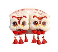 TIANQUXNGI Fermaglio per capelli di Capodanno Perle Clip Laterale Nappe Pompon Dolce Bowknot Peluche Peloso Tornante Dolce Fresco Foto Puntelli