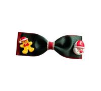 TIANQUXNGI Popolare fiocco fermaglio per capelli in tessuto per tutti i giorni ornamento per capelli antiscivolo forte clip disegni a tema natalizio per donne e bambini