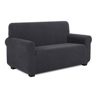 TIANSHU Copridivano 2 Posti Elasticizzato Jacquard Antiscivolo Copertura Poltrona Antimacchia Cani Pet Salvadivano (2 Posti, Grigio)