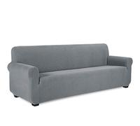 TIANSHU Copridivano 4 Posti Elasticizzato Jacquard Antiscivolo Copertura Poltrona Antimacchia Cani Pet Salvadivano (4 Posti, Grigio Chiaro)