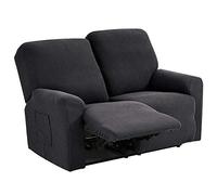 TIANSHU Coprisedili per poltrone a 2 posti, copridivano reclinabile jacquard per divano a 2 cuscini, fodera per mobili estensibile reclinabile per divano relax (grigio)