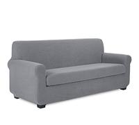 TIANSHU Fodera per Poltrona, Copri Poltrona 3 Posti Elasticizzato Jacquard Antiscivolo Copertura Poltrona Fodere Copridivani Contiene 1 copridivano e 1 coprisedile Divano (3 Posti, Grigio Chiaro)