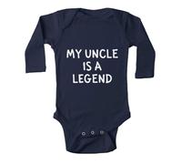tiansiaben My Uncle is a Legend - Tutina per neonati, unisex, a maniche lunghe, c-blu navy, 9-12 Months