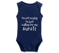 tiansiaben Tutina per neonato con scritta in inglese "I'm Not Crying I'm Just Calling My Auntie", I-navy, 24 mesi