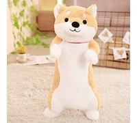 TIANSTON Carino Fluffy Husky Shiba Inu Peluche Giocattolo Coccolone Cuscino Per Cani Farcito Animale Bambola Decorazione Della Camera Per Bambini/Coppie Regalo Di Compleanno 60 cm Marrone