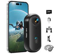 Tiantianle Mini Action Cam Con 16G, 1080P Fotocamera Subacquea, Impermeabile Fino a 30 m, 360° Telecamera Moto, POV a Mani Libere, Fotocamera Per Casco, Bodycam Polizia Professionale Per Vlogging