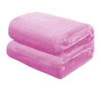 TIANTMIN Coperta Calda 130 x 140 cm Ultra Morbida e Calda Elegante Coperta per Divano e Divano Lavabile in Macchina per Tutte Le Stagioni, Rosa