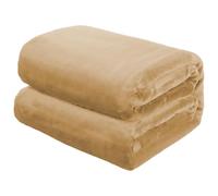 TIANTMIN Coperta Calda 90 x 135 cm Ultra Morbida e Calda Elegante Coperta per Divano e Divano Lavabile in Macchina per Tutte Le Stagioni, cammello