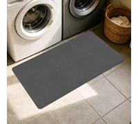 TIANTMIN Tappeto Bagno Diatomite 100 x 150 cm Asciuga Passi Lavabile Tappeti da Cucina Tappeto da Cucina Antimuffa per Porte Del, Vasca da Bagno, Doccia, Grigio Scuro
