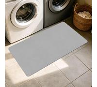 TIANTMIN Tappeto Bagno Diatomite 50 x 75 cm Asciuga Passi Lavabile Tappeti da Cucina Tappeto da Cucina Antimuffa per Porte Del, Vasca da Bagno, Doccia, Grigio Chiaro