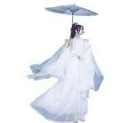 TIANTOO Costume Tradizionale Cinese Antico Per Cosplay, Taglia Grande, Per Uomo E Donna (S-3XL), Per Primavera, Estate E Autunno.,M,White