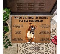 TIANTURNM Zerbino Ingresso casa Boxer Quando visiti la mia casa Ricorda Lo zerbino Divertente zerbino Divertente per Cani con detti Decorazioni mobili 16"x24"