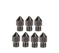 tianwandong 1/2/5 pezzi Ugello MK8 in acciaio temprato 0,2/0,3/0,4/0,5/0,6/0,8/mm Acciaio for stampi super duro for filamento da 1,75 mm Ender3 PRO CR10 Hotend(2pcs,Mix)