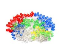 tianwandong 100 pezzi F3 F5 LED verde rosso giallo blu bianco diodo a emissione luminosa super luminoso da 5 mm e 3(GREEN 3MM)