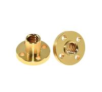 tianwandong 2 pezzi di dadi for viti di comando T8 for stampante 3D, flangia in ottone H, passo 2 mm, 2 mm, 8 mm, parti for stampante 3D trapezoidali T8 fai da te(2pcs Round Nuts)