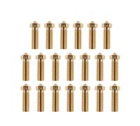 tianwandong 20 pezzi 3D ugello vulcano in ottone ugelli filettati M6 testa stampata for filamento da 1,75 mm blocco riscaldatore vulcano J-Head estrusore hotend(20pcs 0.2mm)