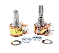 tianwandong 2Pcs WH148 1K 2K 5K 10K 20K 50K 100K 500K Shaft Amplifier Dual Stereo Potentiometer B1K B2K B5K B10K B20K B50K B500K 6Pin 15mm(1K Ohm)