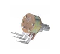 tianwandong 50 pezzi Potenziometro singolo WTH148 con interruttore 15 mm B5K B10K B50K B100K B500K for amplificatore audio 5k 10k 100k 50k 500k(100K Ohm)