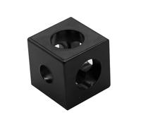 tianwandong Connettore a prisma cubico in alluminio con regolatore a ruota, angolo a tre vie, angolo di 90 gradi 2.4(A,5pcs)