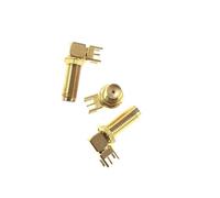 tianwandong Connettore femmina/jack 2 pezzi ad angolo retto con filettatura estesa a 90 gradi for antenna coassiale RF(19mm 2PCS)