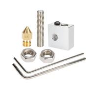 tianwandong Kit blocco riscaldato MK7 MK8 con ugello da 0,4 mm, gola M6x30, blocco riscaldante in alluminio argentato, estrusore, hotend, parti for stampante 3D