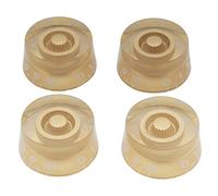 tianwandong Musiclily Basic Metric Coarse 18-Spline Manopole for chitarra Manopole di controllo del volume e della velocità for chitarra elettrica Epi LP SG (set da 4)(Gold)