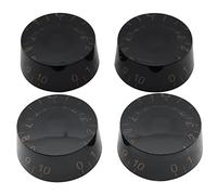 tianwandong Musiclily Basic Metric Coarse 18-Spline Manopole for chitarra Manopole di controllo del volume e della velocità for chitarra elettrica Epi LP SG (set da 4)(Black Gold)