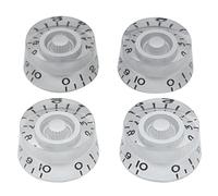 tianwandong Musiclily Basic Metric Coarse 18-Spline Manopole for chitarra Manopole di controllo del volume e della velocità for chitarra elettrica Epi LP SG (set da 4)(Chrome Black)