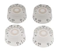 tianwandong Musiclily Basic Metric Coarse 18-Spline Manopole for chitarra Manopole di controllo del volume e della velocità for chitarra elettrica Epi LP SG (set da 4)(White)