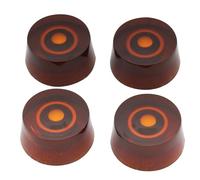 tianwandong Musiclily Basic Metric Coarse 18-Spline Manopole for chitarra Manopole di controllo del volume e della velocità for chitarra elettrica Epi LP SG (set da 4)(Amber)