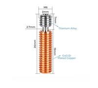 tianwandong Parti for stampante 3D V6 Bi-Metal Heat Break Alloy Throat E3D V6 Smooth Heatbreak All Metal M6 Thread Throat for Ender3 MK8(MK8)