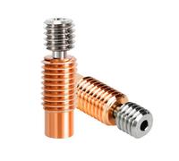 tianwandong Parti for stampante 3D V6 Throat Heatbreak in lega TC4+ Chrome Pickaxe Copper Throats 1,75 mm Blocco riscaldante V6(Type A)