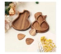 tianwandong Scatola porta plettri for chitarra con 3 pezzi di plettri for chitarra in legno da collezione in legno for strumento musicale attuale chitarra basso