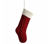 TianWlio Calze di Natale per bambini e famiglie Christmas Stocking 18 pollici Large Custom Family Christmas Stocking Knit Embroidered Xmas Stockings Calze natalizie (F, taglia unica)