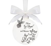 TianWlio Ornamenti a sfera di Natale, forma rotonda, stampa a farfalla, ornamento di Natale per parenti commemorativi, decorazioni natalizie, decorazione domestica, campeggio, roulotte, k, Taglia