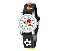 TianWlio Orologio da polso per bambini, ragazzo e ragazza, movimento al quarzo, orologio multicolore cinturino in orologio digitale per bambini da 3 anni a 11 anni, Le Noir, misura unica, Cinghia